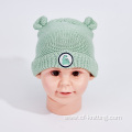 Green color kint hat for baby